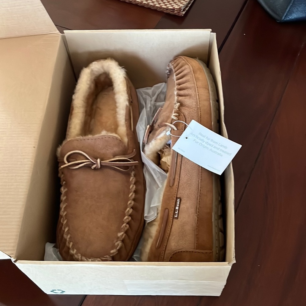 L.L. Bean, Brown, Size 14, Men’s Slippers. New! NWWT.
